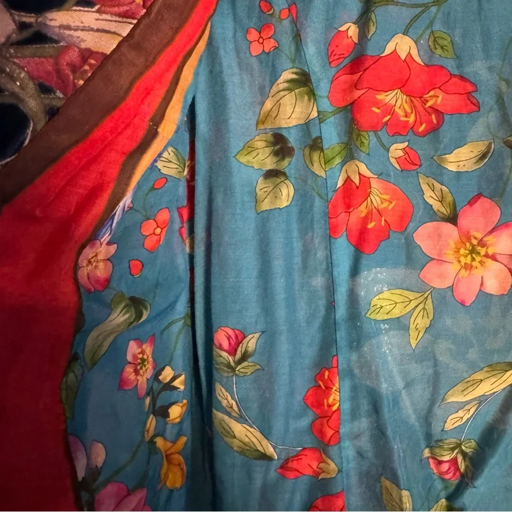 Johnny Was silk floral blazer jacket top - Picture 4 of 10